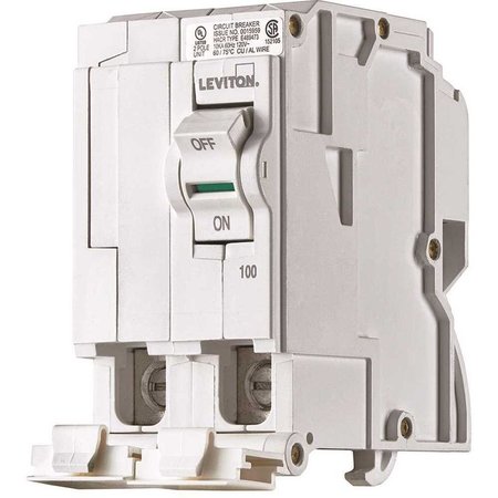 LEVITON Circuit Breaker, 100A, 2 Pole, 120/240V AC R00-LB200-00R